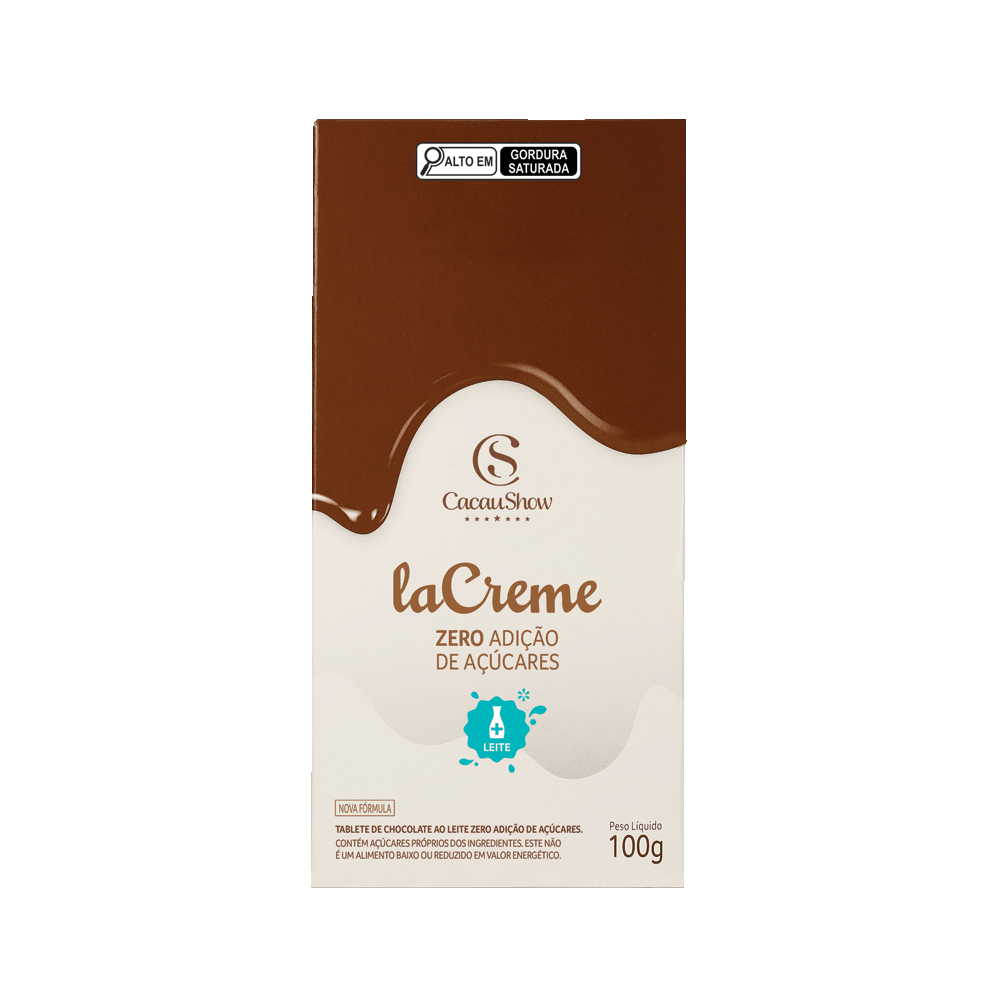 Tablete laCreme Zero Adição de Açúcar 100g