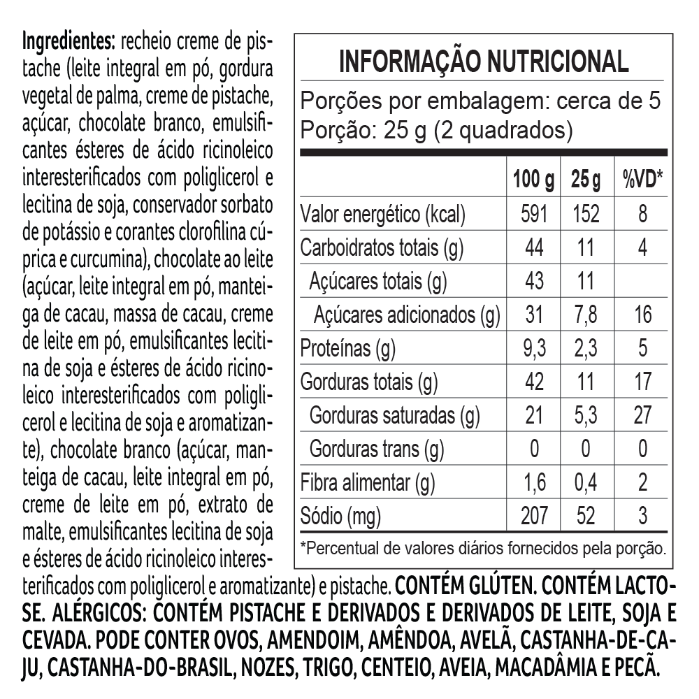 Tablete LaNut ao Leite e Branco Pistache 130g