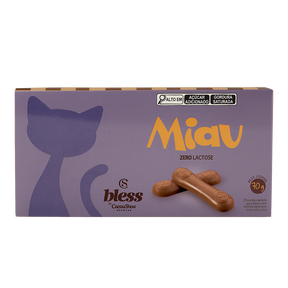 Tablete Miau Bless Zero Lactose ao Leite 70g