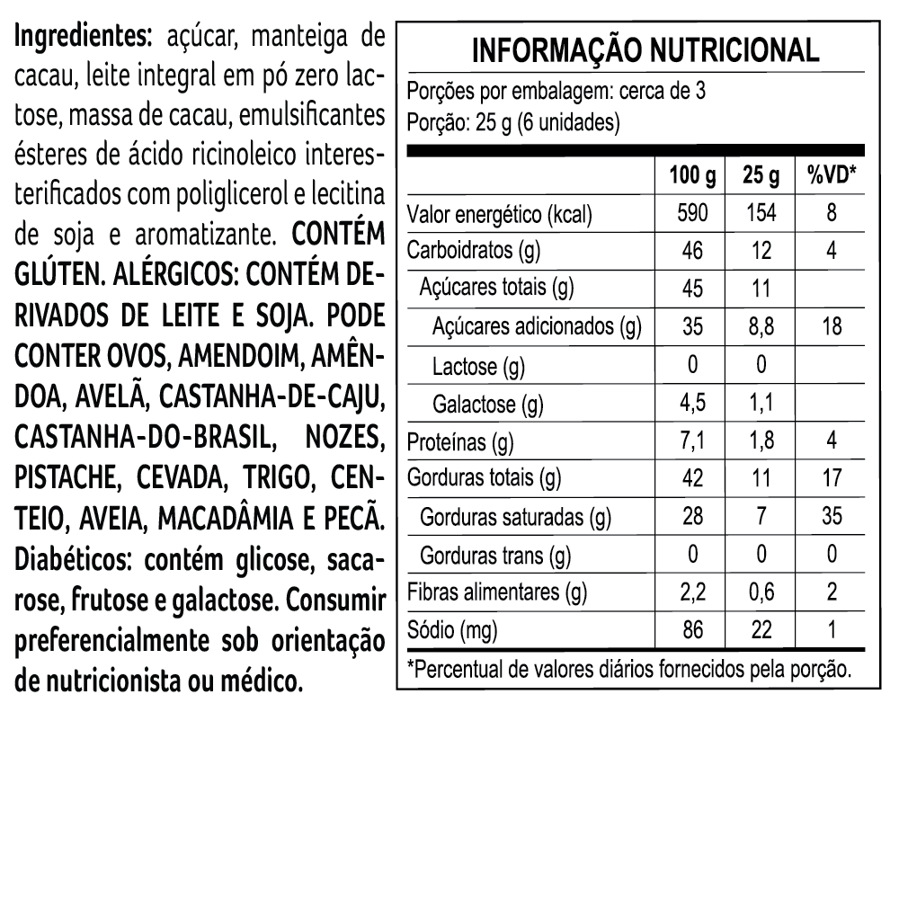 Tablete Miau Bless Zero Lactose ao Leite 70g