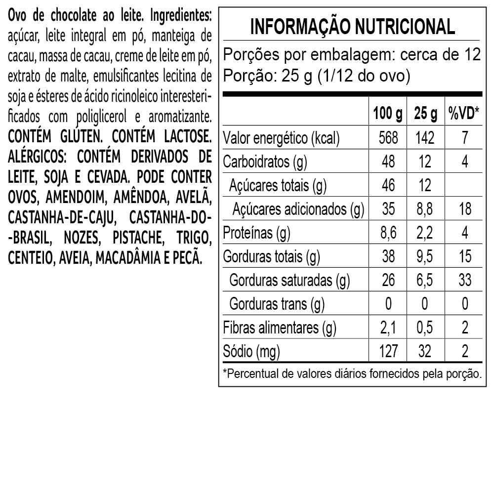 Ovo de Páscoa laCreme ao Leite 348g