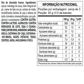 Ovo de Páscoa laCreme Mezzo ao Leite e Branco 200g