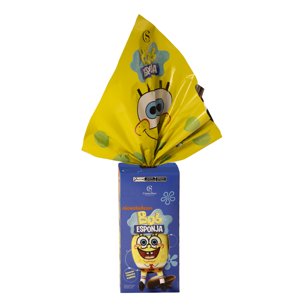 Ovo de Páscoa ao leite Chaveiro Bob Esponja 170g