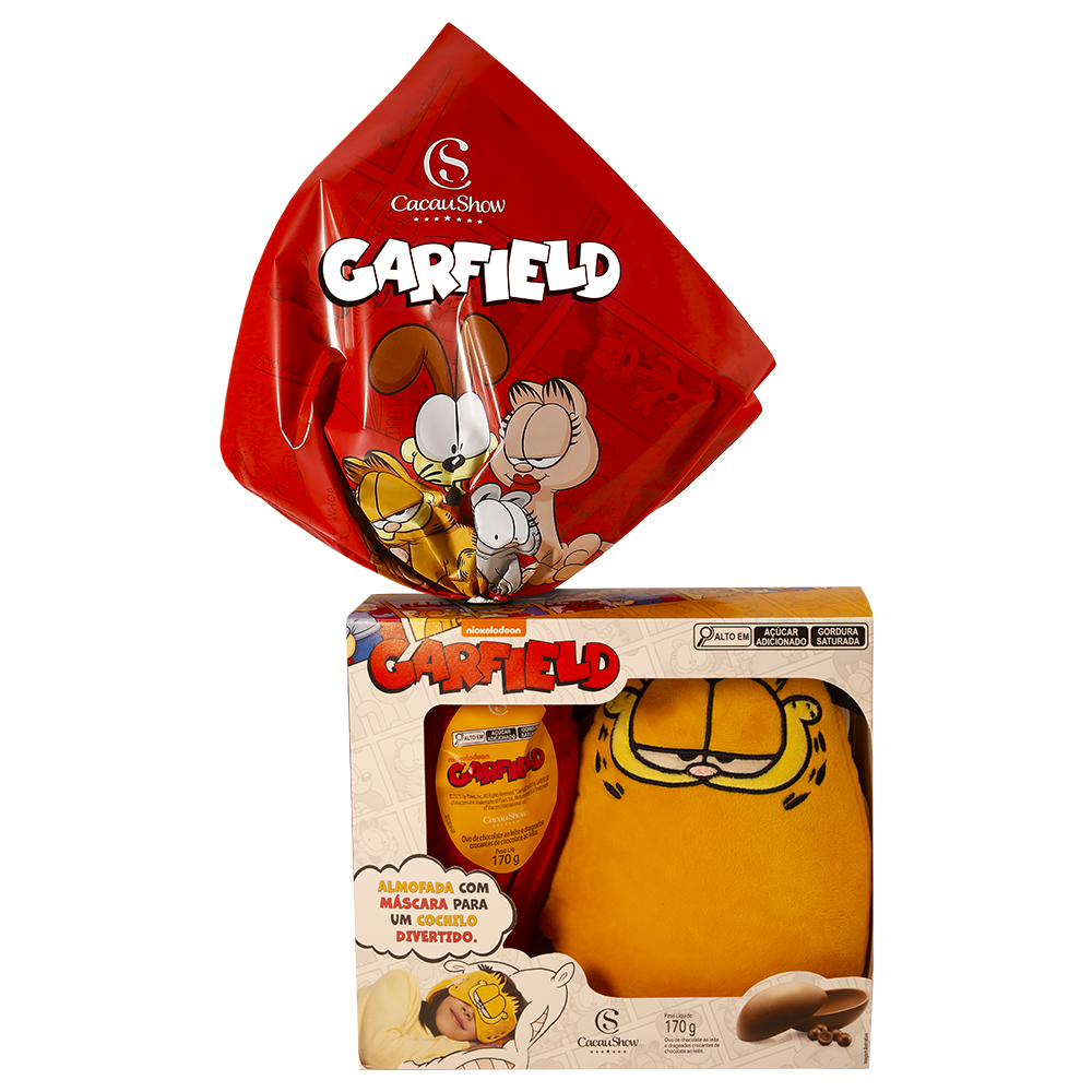 Ovo de Páscoa ao Leite Almofada com Tapa-Olho Garfield 170g